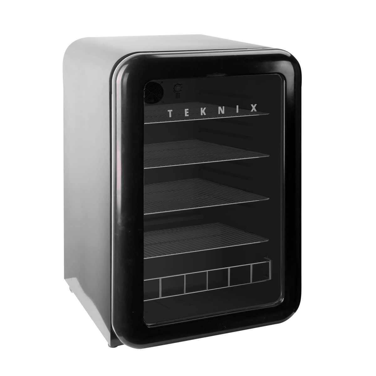 Teknix T130RGB Retro Style Under Counter Drinks Fridge in Black with