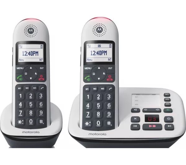 Motorola CD5012 Twin Handsets White Cordless Phone
