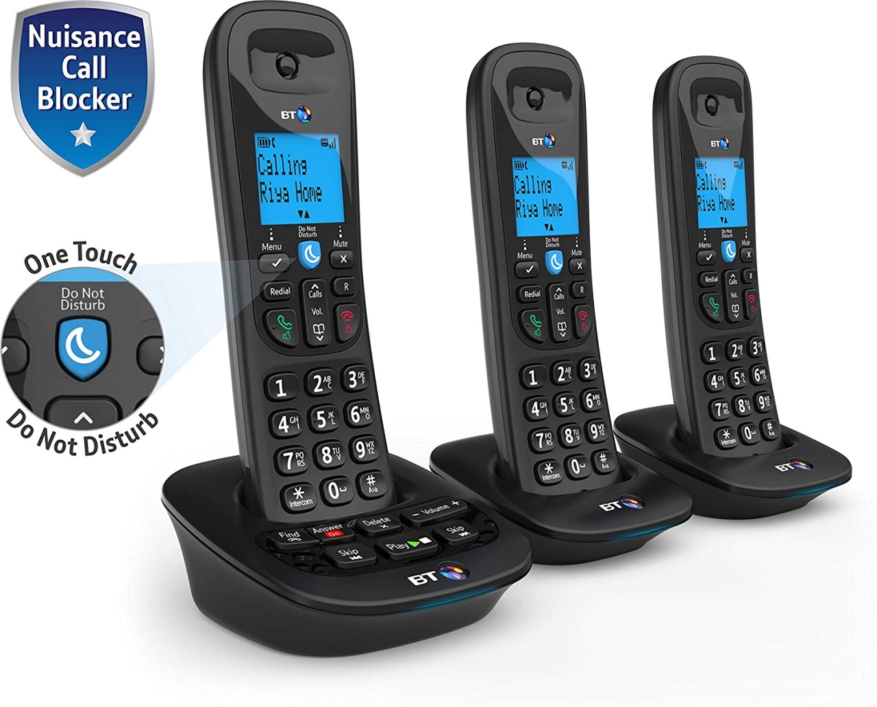 BT BT3950 Trio Cordless Phone with Answer Phone