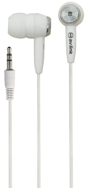 AV:Link In ear stereo earphones, White, EC9W