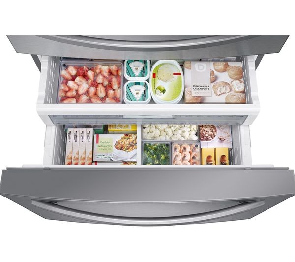 Samsung RF24R7201SR 178cm Tall French Style Fridge Freezer in Stainless