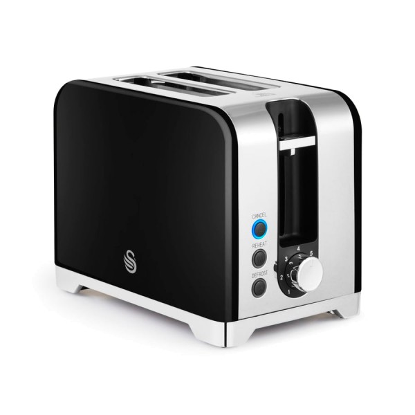 Swan Solace Black 2 Slice Toaster