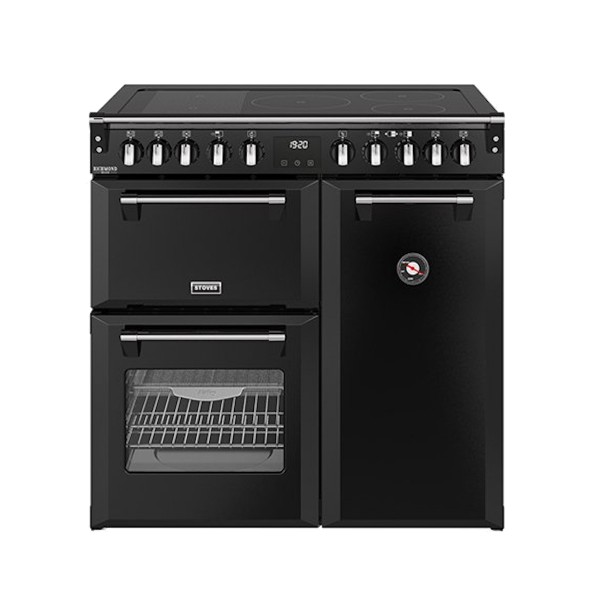 Stoves 444411869 Richmond Deluxe 90cm Wide Electric Induction Range Cooker in Black