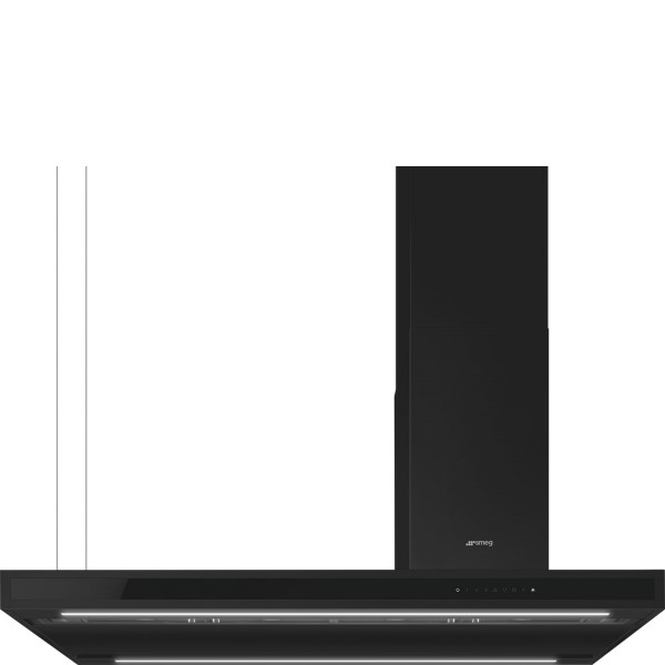 Smeg KLTI12L4MB 120cm Alta Black Island Cooker Hood