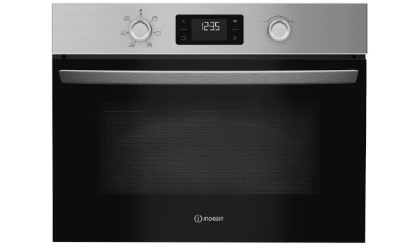 Indesit IP252RXUK 900W Built In Microwave with Grill - Stainless Steel