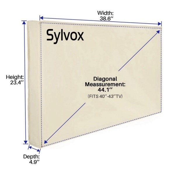 Sylvox OT43A1COVER Outdoor TV Cover for 40'' - 43" TVs