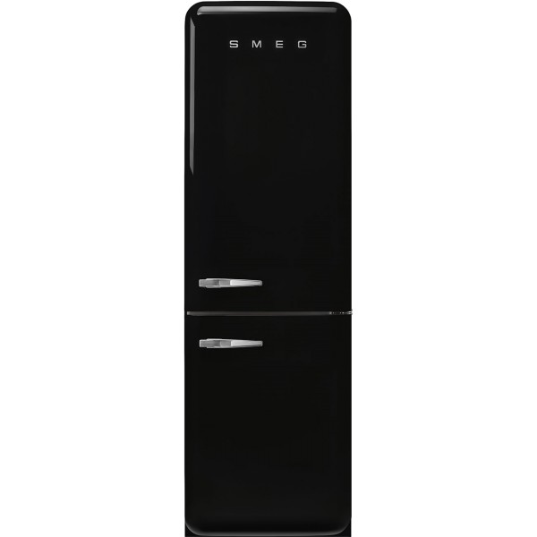 SMEG FAB32RBL6UK Retro Free Standing Refrigerator in Black, Right hand hinge