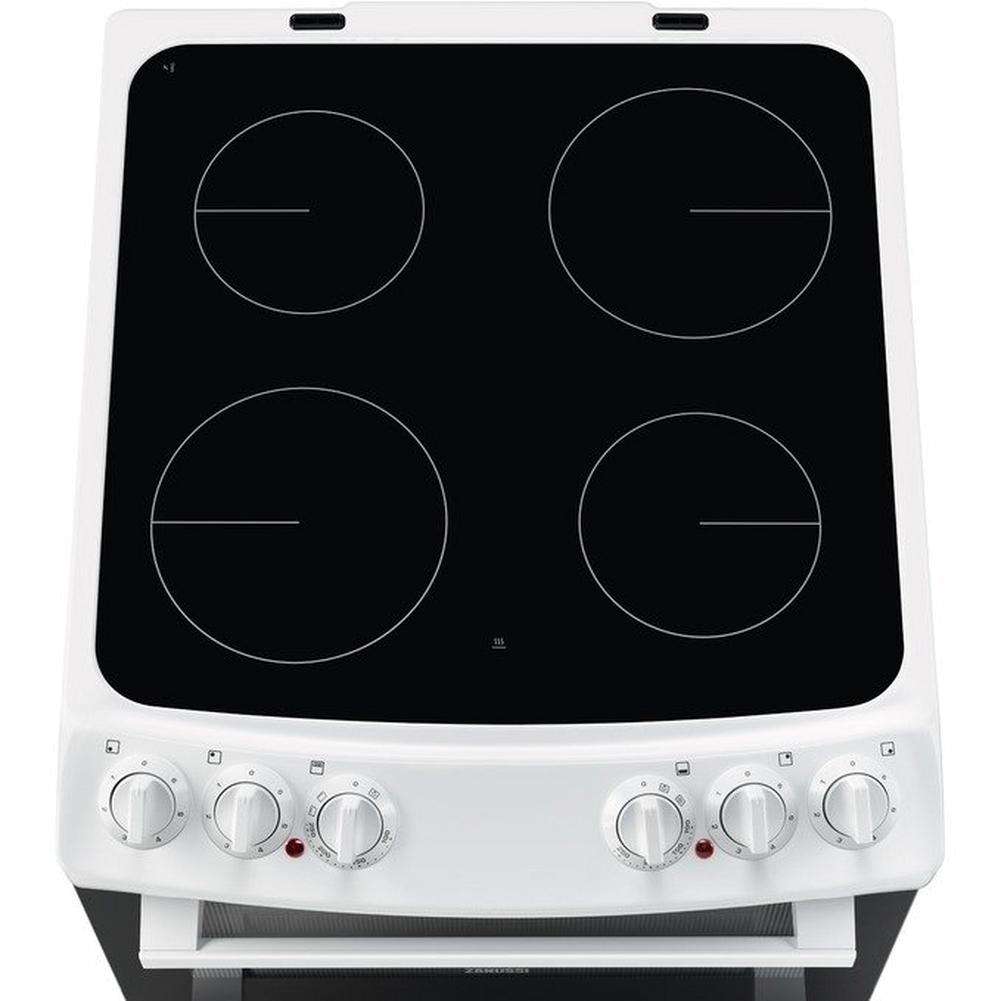 Zanussi ZCV46050WA 55cm Wide Electric Cooker in White G Craggs Ltd