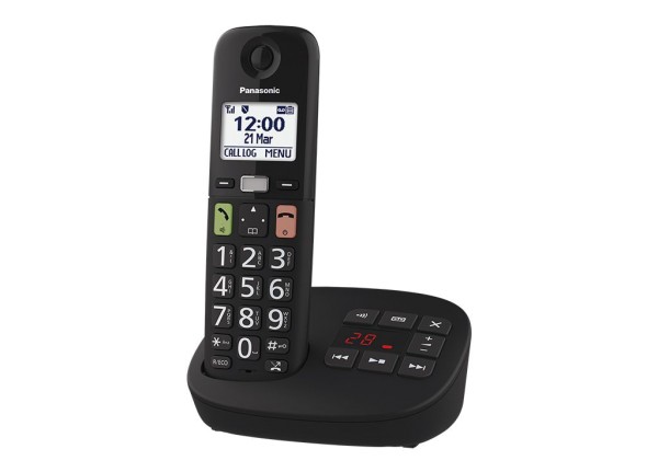 Panasonic KX-TGU130EB Big Button Digital Cordless Phone with Answering System