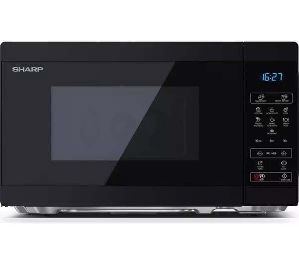 Sharp YC-MS02U-B 25 Litres Compact Solo Black Microwave