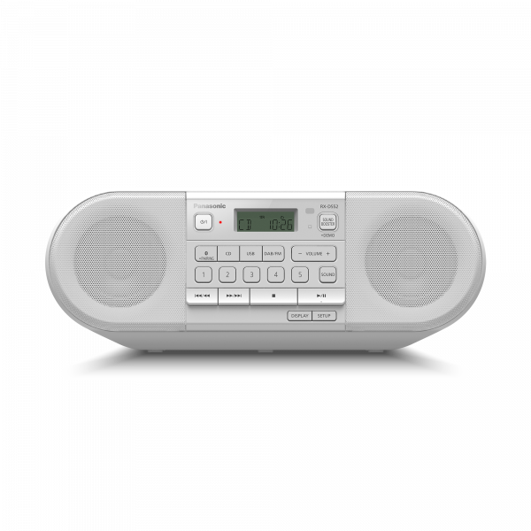Panasonic RX-D552E-W Powerful Portable DAB+ Radio with CD, Bluetooth and USB