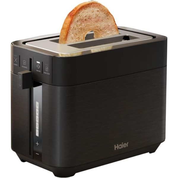 Haier HTO5A3 2 Slice Toaster with Anti-Dust Lid I-Master Series 5 1150W Satin Black