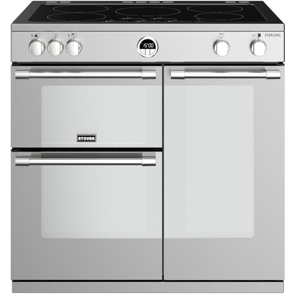 Stoves Sterling 900EI 90cm Range Cooker, Induction Hob, Steel