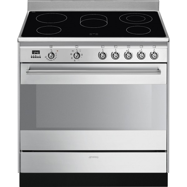 Smeg SUK91CMX9 90cm Concert Classic Electric Cooker with Ceramic Hob