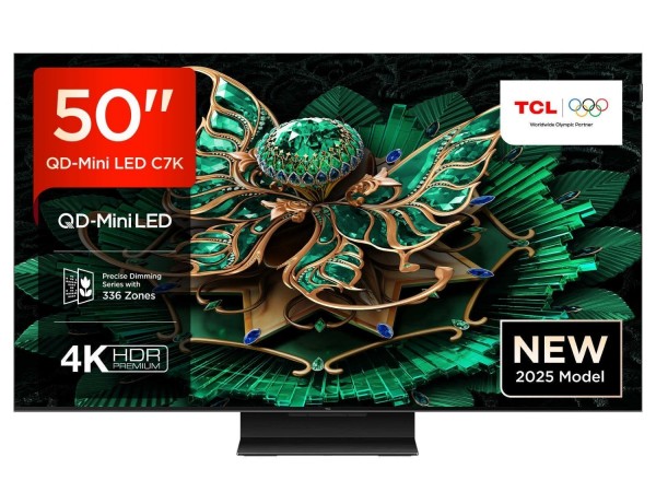 TCL 50C7K-UK 50" 4K QD-Mini LED UHD Smart Google TV