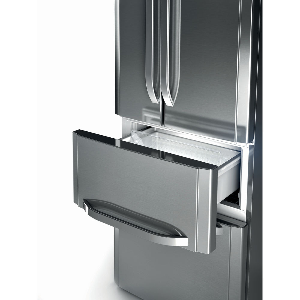 Hotpoint FFU4DX Quadrio 196cm Tall French Style Fridge Freezer in