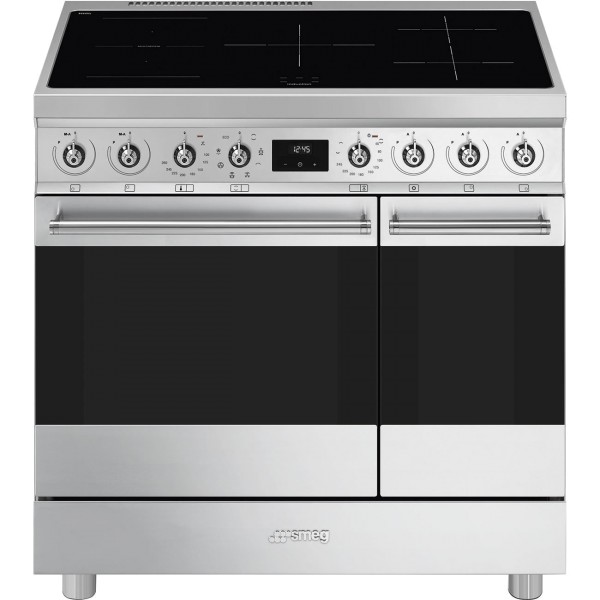 Smeg C92IMX2 90cm Wide Symphony Classic Electric Induction Range Cooker