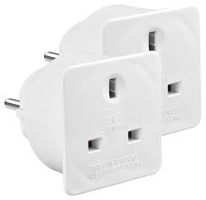 UK to Europe Travel Adaptors - Twin Pack
