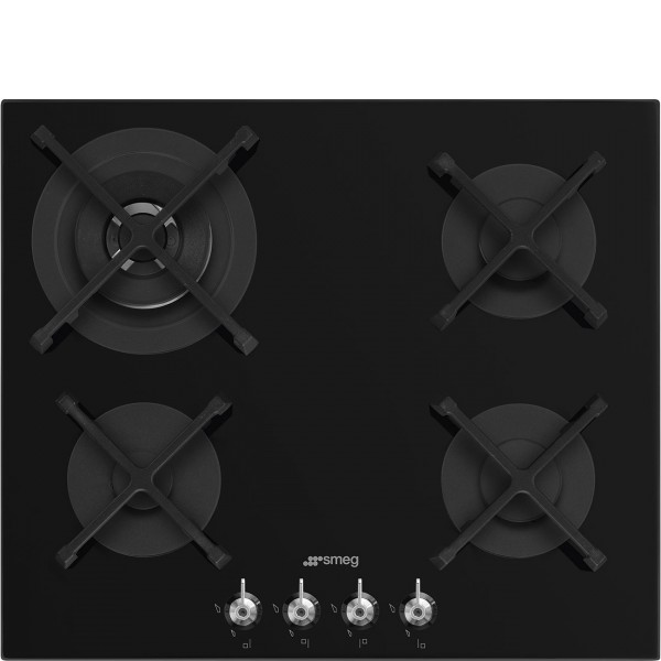 Smeg PV364N 65cm Classic Black Gas Hob