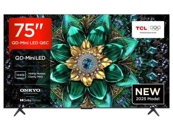 TCL 75Q6C-UK 75" 4K QD-Mini LED UHD Smart Google TV