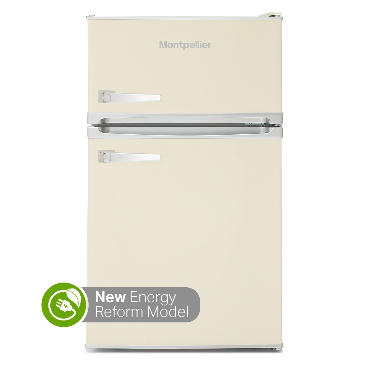 Montpellier MAB2035C Retro Style Under Counter Fridge Freezer in Cream