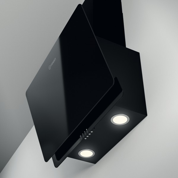 Indesit IHVP65FLMK Freestanding Angled Visor Cooker Extractor Hood