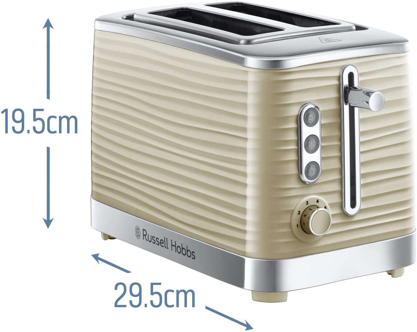 Russell Hobbs 24374 Inspire 2 Slice Toaster in Cream G Craggs Ltd