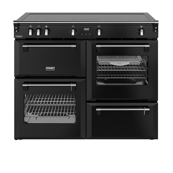 Stoves 4444118880 Richmond Deluxe 110cm Wide Electric Zoneless Induction Range Cooker in Black