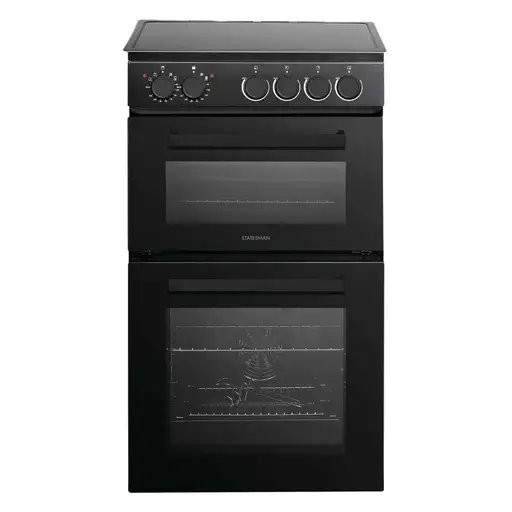 Statesman EDC150B 50cm Wide Double Oven Electric Ceramic Cooker