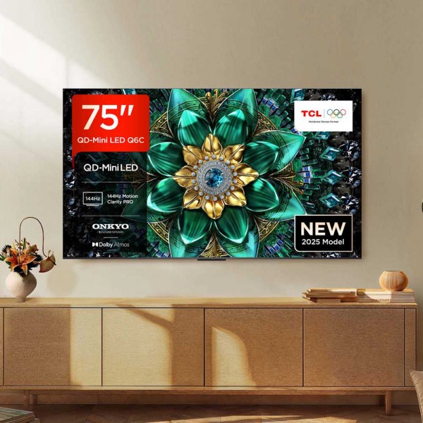 TCL 75Q6C-UK 75&quot; 4K QD-Mini LED UHD Smart Google TV