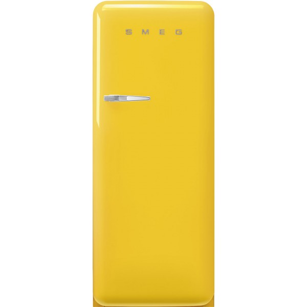 Smeg FAB28RYW6 60cm Wide Yellow Right Hinge Freestanding Fridge