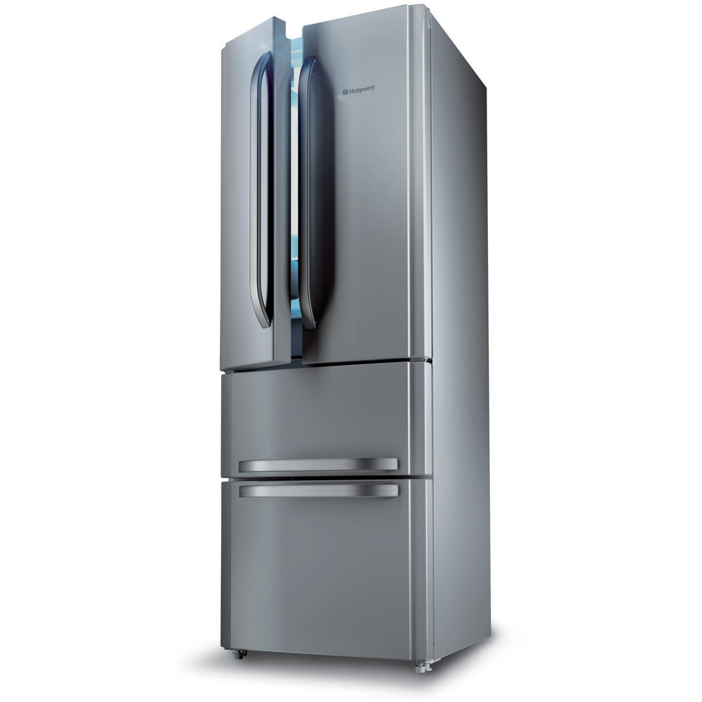 Hotpoint FFU4DX Quadrio 196cm Tall French Style Fridge Freezer in
