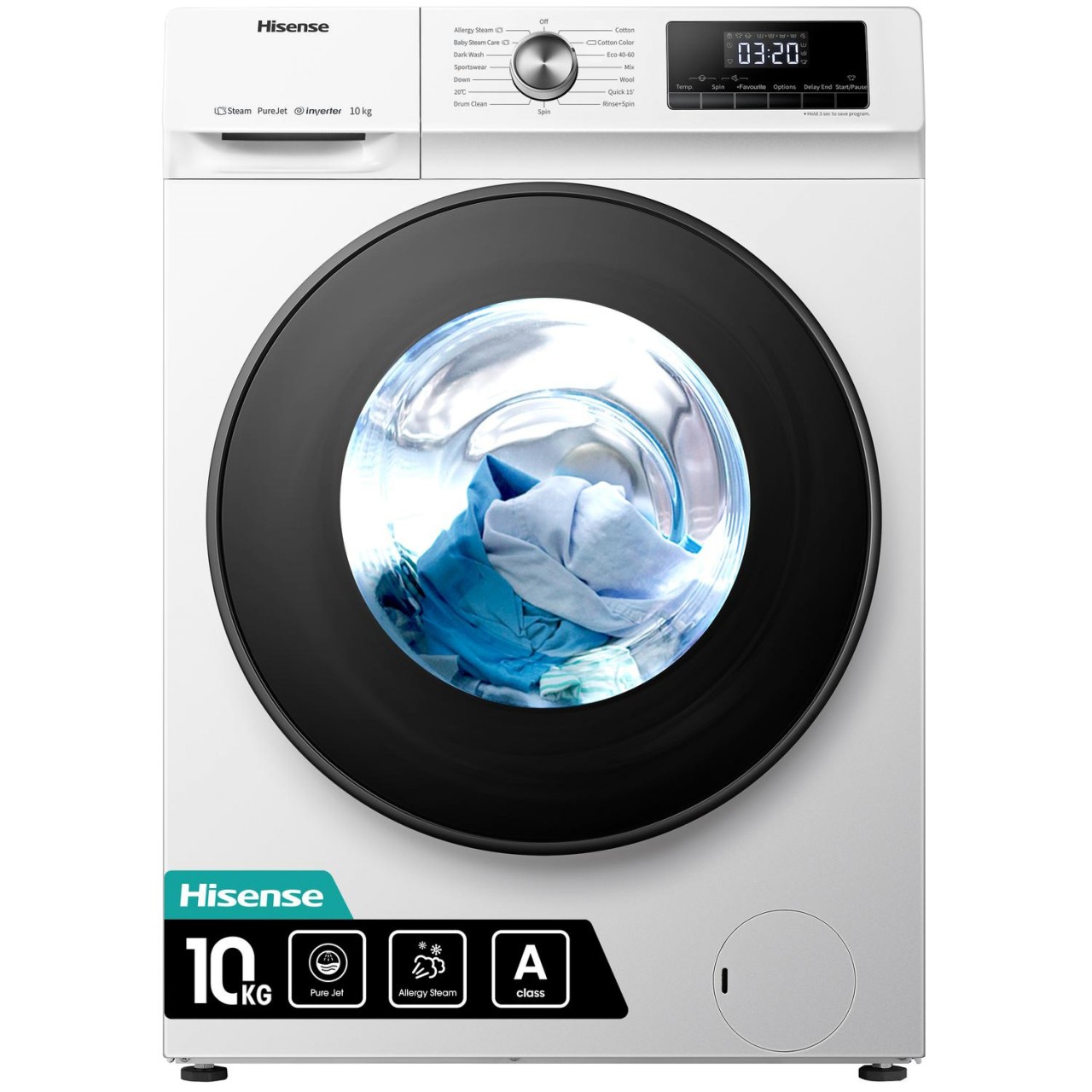 Hisense's WFQA1014EVJM 10kg 1400 Spin Washing Machine