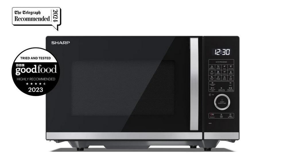 Sharp YC-QC254AU-B 25 Litres Flatbed Black Convection Oven Microwave with Grill