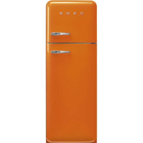 Smeg FAB30ROR6UK 60cm Retro Style Fridge Freezer Orange, Right Hand Hinge