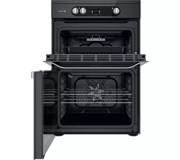 Hotpoint HDM67I9H2CB 60cm Wide Double Oven Induction Cooker