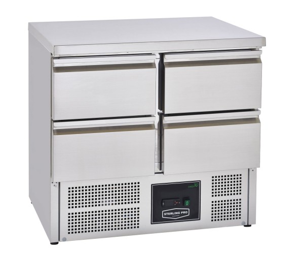 Sterling Pro SPU201-4D Cobus 90cm Wide 198L 4 Drawers Counter Fridge