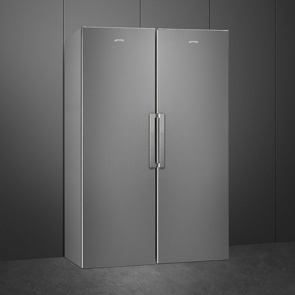 Smeg UK282PXNF 186cm Tall Frost Free Freezer in Stainless Steel G