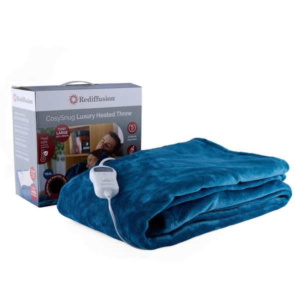 Rediffusion 160120TT CosySnug Luxury Teal Heated Throw