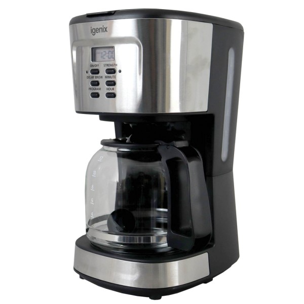 iGenix IGCM01250SS 1.5L 900W Stainless Steel Filter Coffee Maker