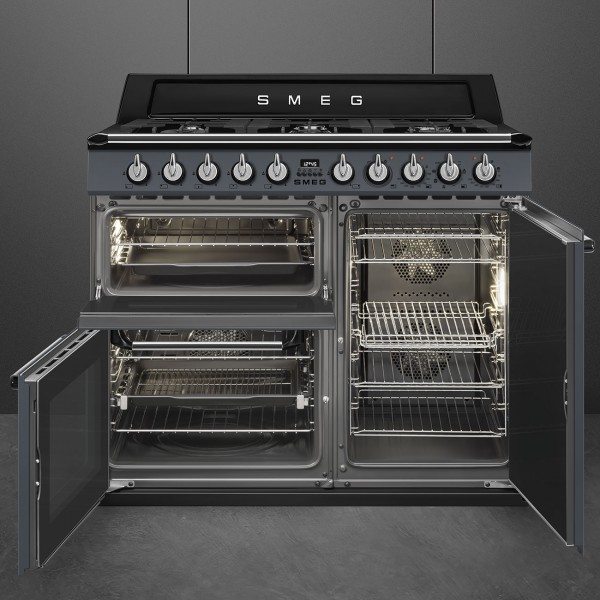Smeg TR103GR Victoria 100cm Wide Dual Fuel Range Cooker