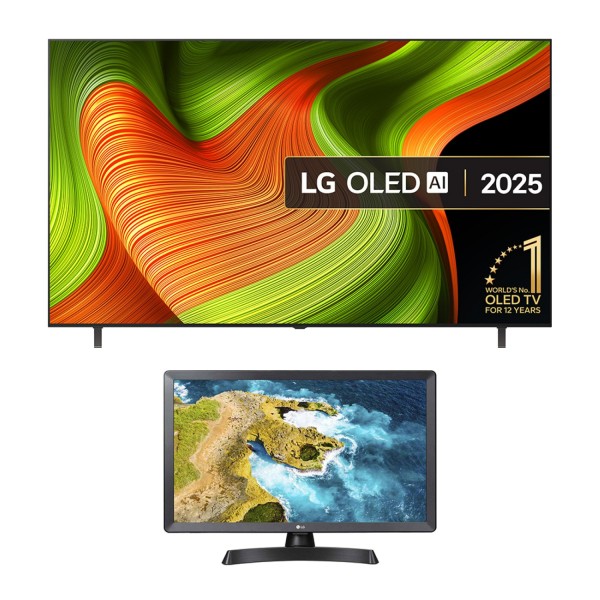 LG OLED77B5624KIT 77&quot; 4K OLED Smart TV with 24&quot; HD Ready TV Monitor