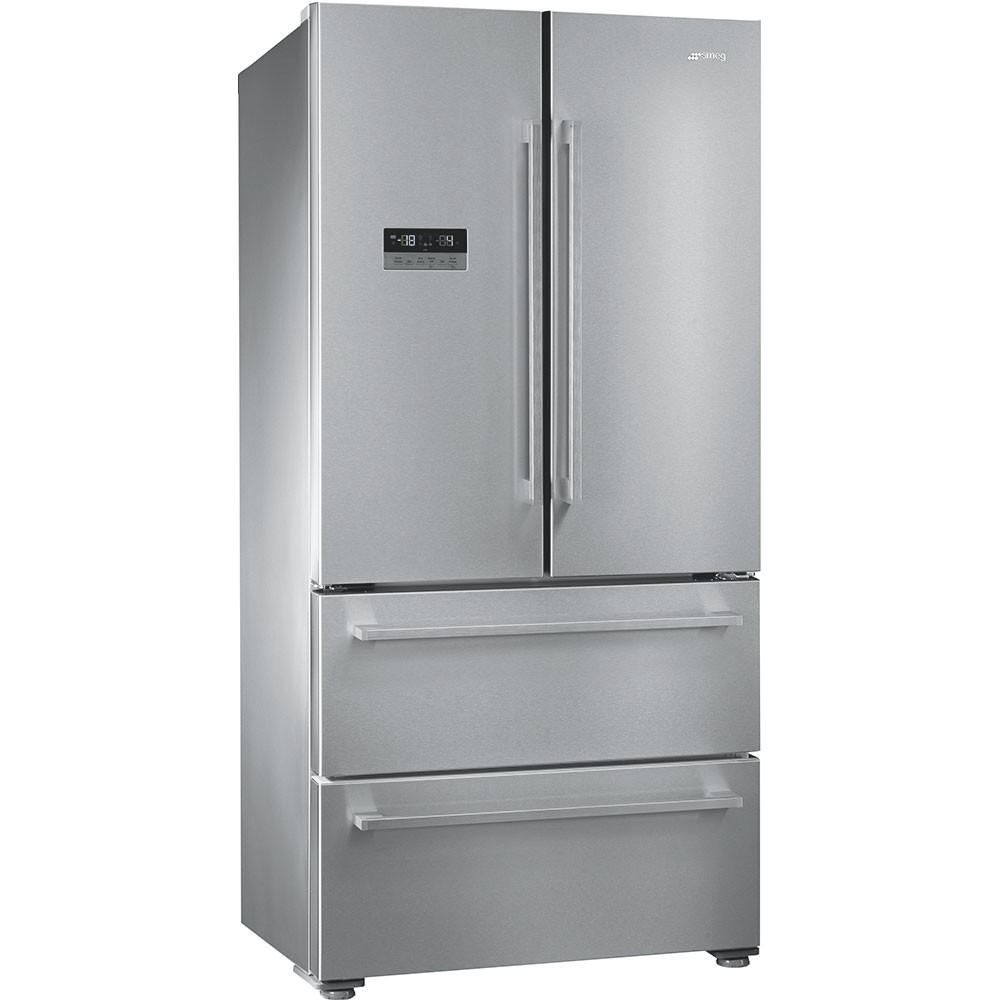 Smeg FQ55FXE1 84cm Wide French Style Fridge Freezer Freestanding