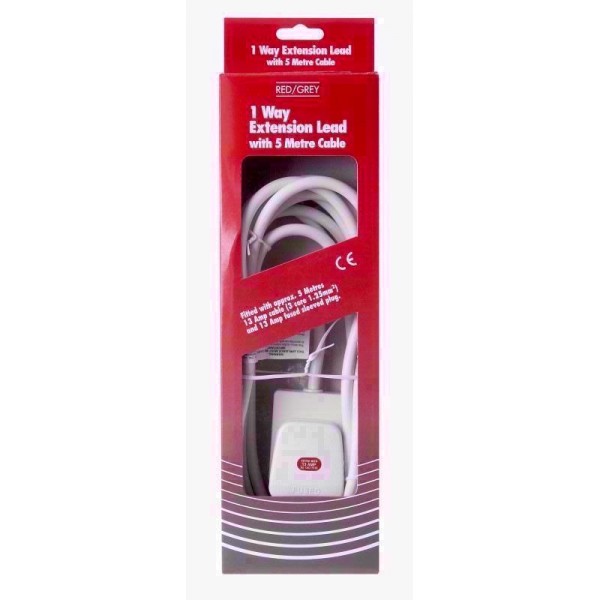 Vivanco 30655 1 Way 5M Gang Extension Cable
