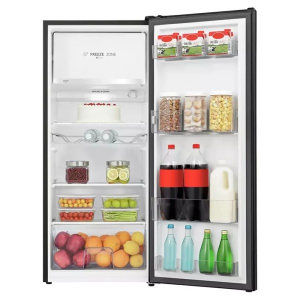 Teknix T2R128B, 165L Icebox Fridge, Black retro design