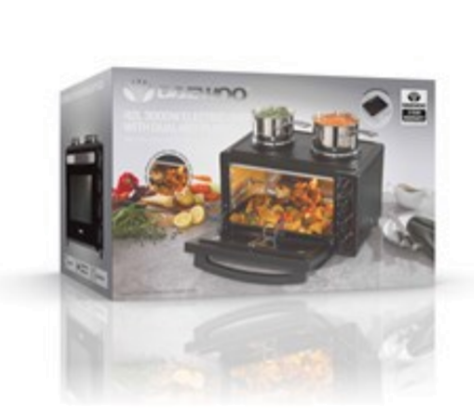 Daewoo SDA1610 42L Tabletop Oven with Double Hotplates G Craggs Ltd