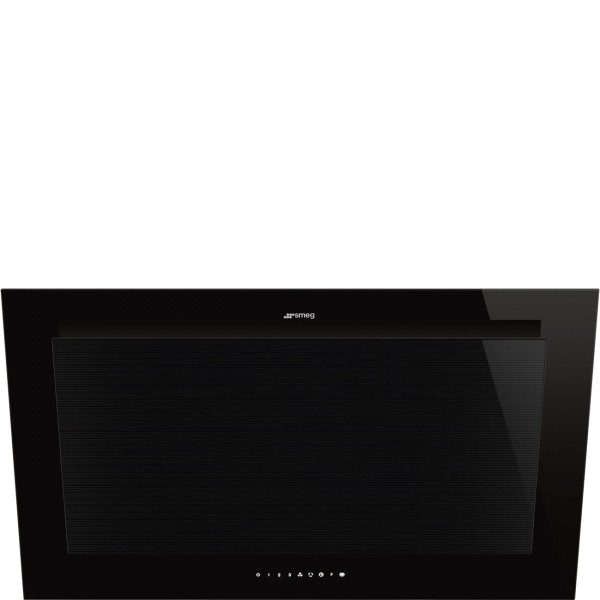 Smeg KV194B3 90cm Linea Chimney Black Cooker Hood