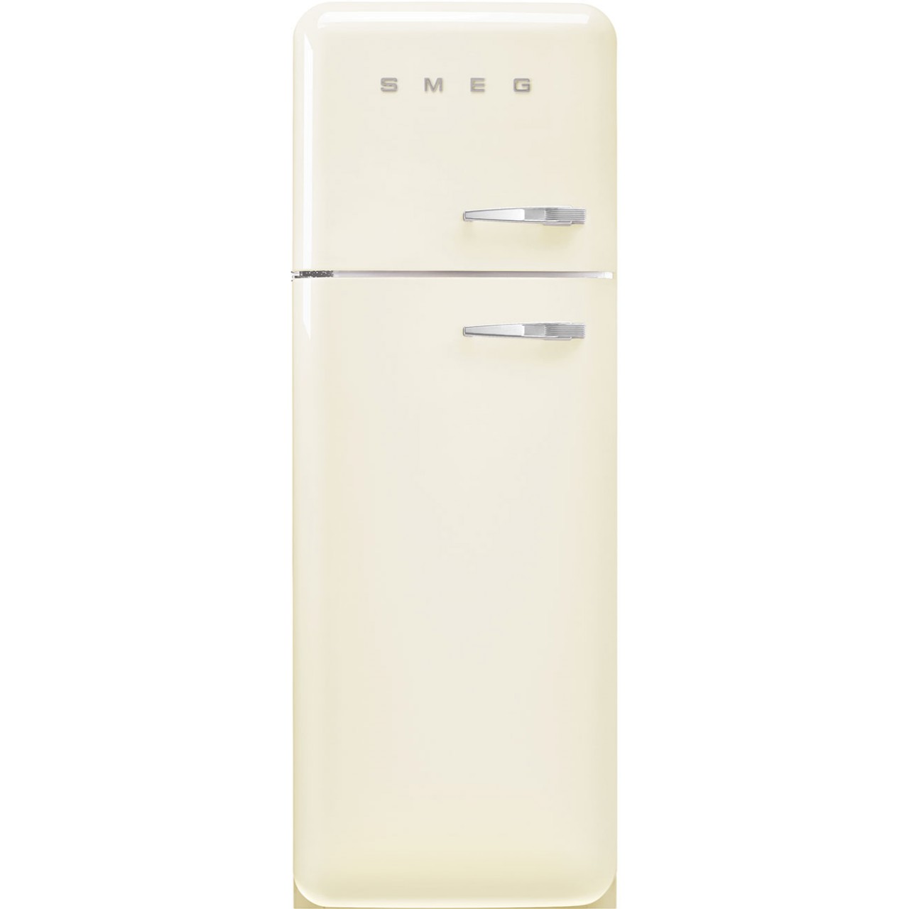 Smeg FAB30LCR5UK 60cm Wide Cream Left Hinge Freestanding Fridge Freezer