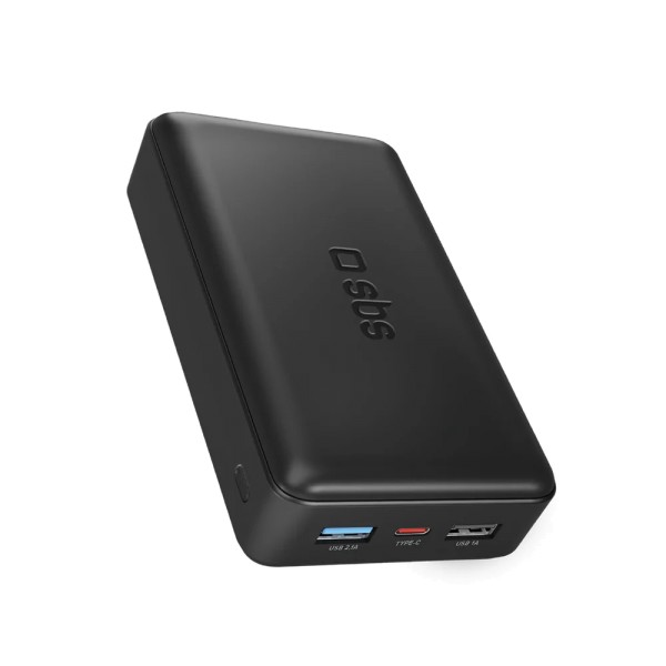 SBS Fast charge powerbank: 20,000 mAh, 2 USBs 93948