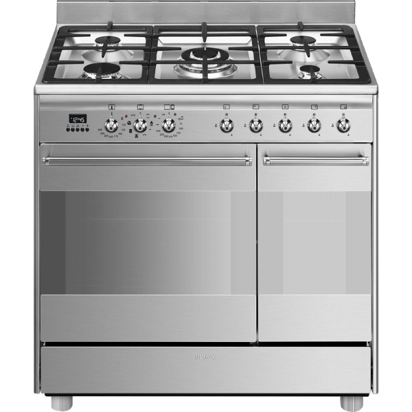 Smeg SCB92MX8 90cm Wide Concert Classic Dual Fuel Range Cooker